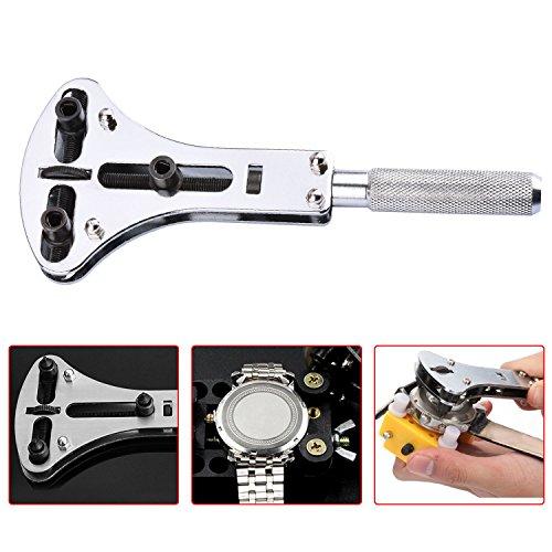 Zeigerの調整可能な時計のバックケースの取り外しオープナー大きな時計の電池交換を変更する修理サイズ変更ツールセットキット男性のための大きな時計 Zeigerの調整可能な時計のバックケースの取り外しオープナー大きな時計の電池交換を変更する修理サイズ変更ツールセットキット男性のための大きな時計