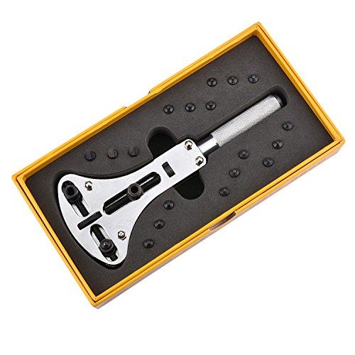 Zeigerの調整可能な時計のバックケースの取り外しオープナー大きな時計の電池交換を変更する修理サイズ変更ツールセットキット男性のための大きな時計 Zeigerの調整可能な時計のバックケースの取り外しオープナー大きな時計の電池交換を変更する修理サイズ変更ツールセットキット男性のための大きな時計