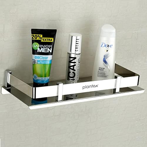 Plantex高級ステンレス製バスルーム棚　キッチン棚　バスルーム棚とラック　バスルーム付属品　(12　X　5インチ)