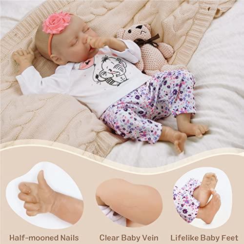 JIZHI等身大リボーンベビードール0-3ヶ月ベビーソフトボディリアリスティック生まれたばかりの赤ちゃん人形リアルライフベビードール3歳以上またはコレクシ JIZHI等身大リボーンベビードール0