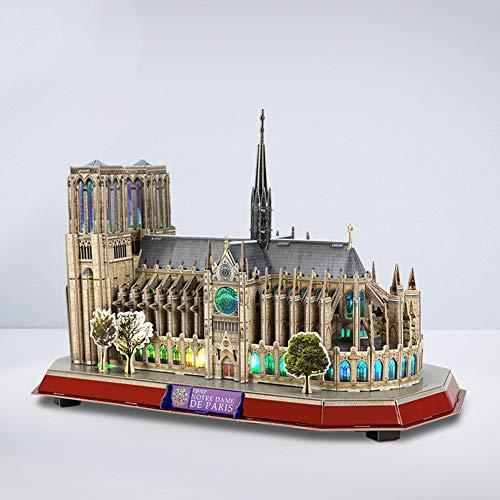 【訳あり・新品】 SDBRKYH建築パズルモデルノートルダム大聖堂3 D組み立てパズル彫刻装飾立体手芸玩具ライト付 【FKP7875939728】(28678円)