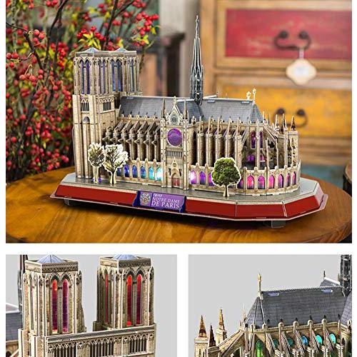【訳あり・新品】 SDBRKYH建築パズルモデルノートルダム大聖堂3 D組み立てパズル彫刻装飾立体手芸玩具ライト付 【FKP7875939728】(28678円)