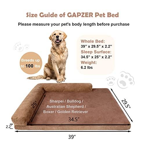 GAPZER大型整形外科用ドッグベッド大型犬用-防水フォームドッグベッドソファ (取り外し可能な洗えるカバー付き) ××××カーペットベッド (防水裏地付き) GAPZER大型整形外科用ドッグベッド大型犬用 防水フォームドッグベッドソファ 取り外し可能な洗えるカバー付き ××××カーペットベッド 防水裏地付き