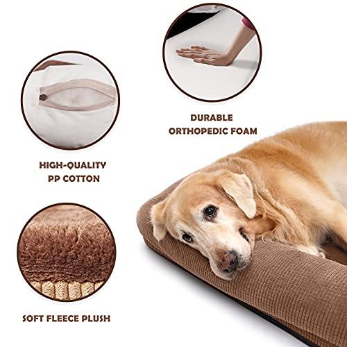 GAPZER大型整形外科用ドッグベッド大型犬用-防水フォームドッグベッドソファ (取り外し可能な洗えるカバー付き) ××××カーペットベッド (防水裏地付き) GAPZER大型整形外科用ドッグベッド大型犬用 防水フォームドッグベッドソファ 取り外し可能な洗えるカバー付き ××××カーペットベッド 防水裏地付き