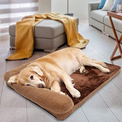 GAPZER大型整形外科用ドッグベッド大型犬用-防水フォームドッグベッドソファ (取り外し可能な洗えるカバー付き) ××××カーペットベッド (防水裏地付き) GAPZER大型整形外科用ドッグベッド大型犬用 防水フォームドッグベッドソファ 取り外し可能な洗えるカバー付き ××××カーペットベッド 防水裏地付き