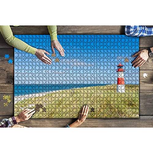 500ピース灯台赤白デューンシルト・アイランド北ドイツ大ピースジグソーパズル大人向け知育玩具キッズクリエイティブゲームエンターテイメント木製パズルホ 500ピース灯台赤白デューンシルト