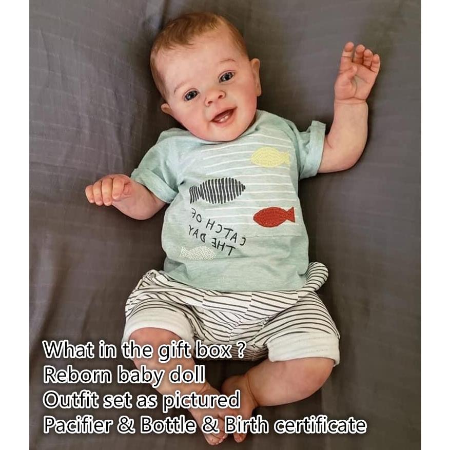 Pedolltree Reborn Baby Dolls Boy Toddler 24 inch Newborn Cute Eyes Open Lifelike Reborn Dolls Vinyl Silicone Baby Doll Reborn Baby Dolls Boy inch Pedolltree Toddler Newborn Cute Eyes Open Lifelike Vinyl Silicone Doll