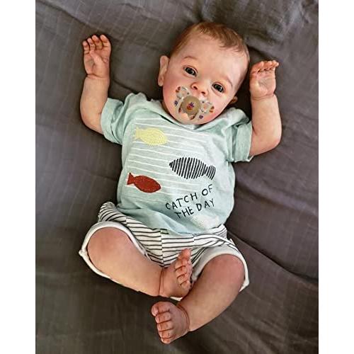 Pedolltree Reborn Baby Dolls Boy Toddler 24 inch Newborn Cute Eyes Open Lifelike Reborn Dolls Vinyl Silicone Baby Doll Reborn Baby Dolls Boy inch Pedolltree Toddler Newborn Cute Eyes Open Lifelike Vinyl Silicone Doll