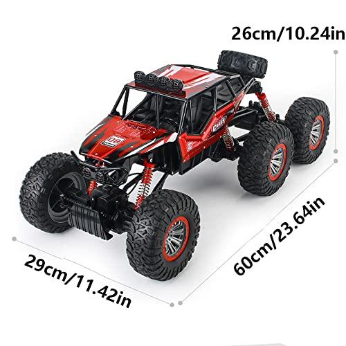 ブランド 1/8スケールリモコンカー大型60cm大人用RCカー6×6高速電動RCトラックRTR合金製ボディ30点ロングバッテリー寿命オフ-ロードRC車両TPR中空タイヤRcバギー少年 【9042245505】(32925円)