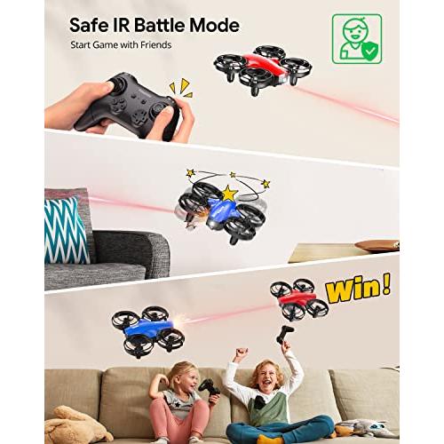 TOMZON A24 2パックとレッドバトルドローンセット-3プレーヤー7電池 TOMZON A24 2パックとレッドバトルドローンセット 3プレーヤー7電池