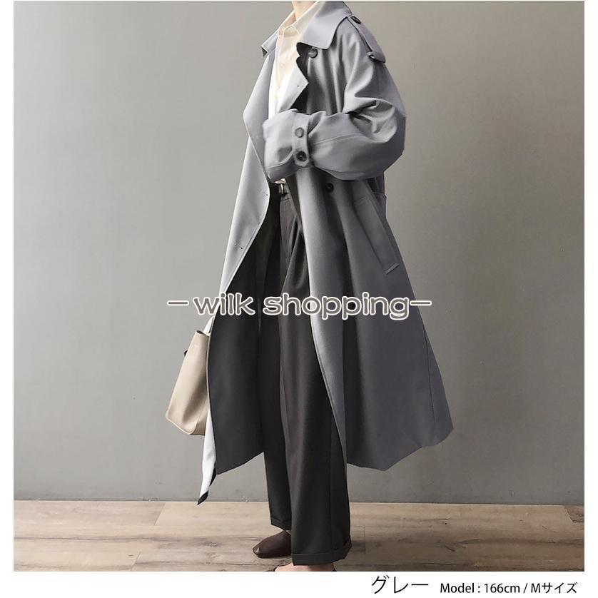 高級 トレンチコート スプリングコート レディース ロング丈