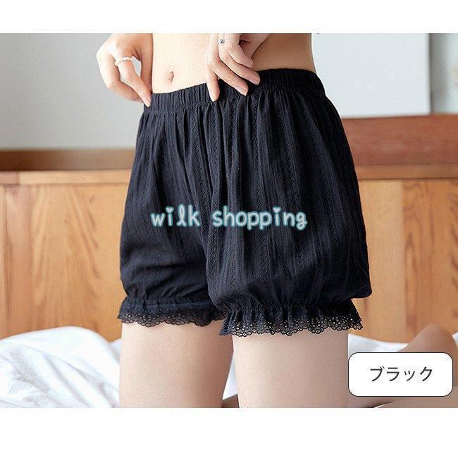 ペチパンツ レース 綿100% コットン ドロワーズ 見せパンツ ペチコート