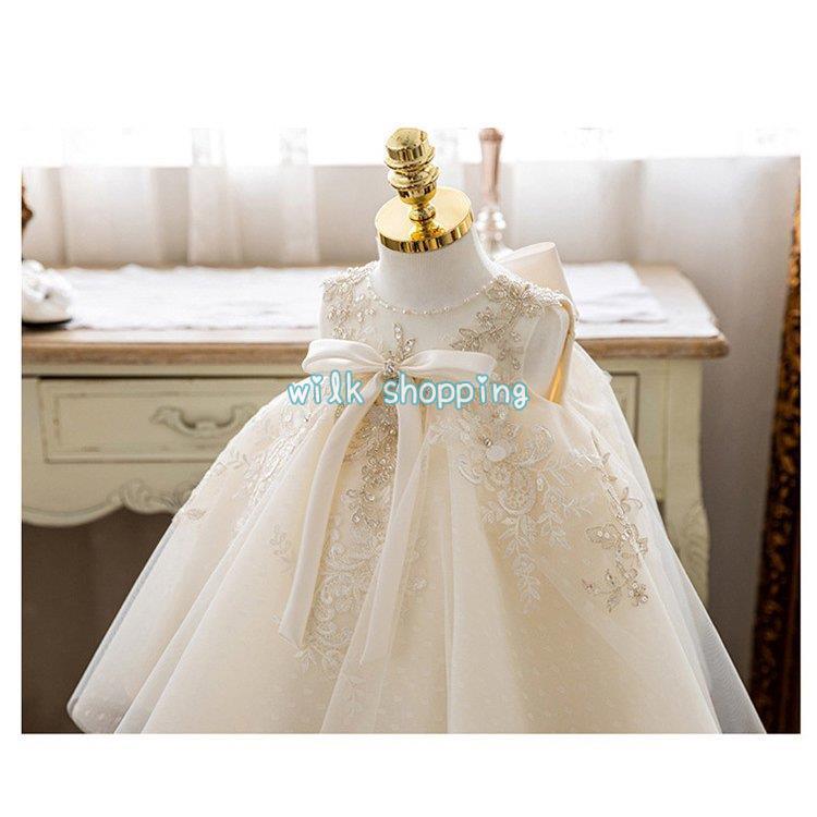 ベビードレス 子供ドレス 結婚式 セレモニードレス 花柄 夏 リボン ベビードレス お宮参り 発表会 ベビー ドレス 女の子 イベント ピアノ プレゼント ギフト | ブランド登録なし | 03