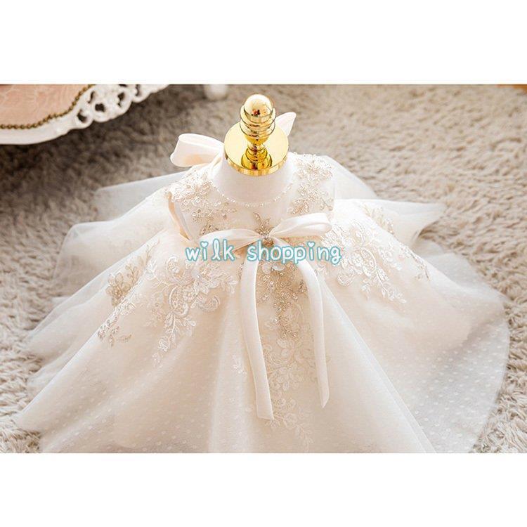 ベビードレス 子供ドレス 結婚式 セレモニードレス 花柄 夏 リボン ベビードレス お宮参り 発表会 ベビー ドレス 女の子 イベント ピアノ プレゼント ギフト | ブランド登録なし | 04