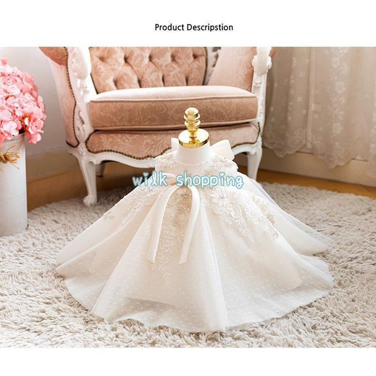 ベビードレス 子供ドレス 結婚式 セレモニードレス 花柄 夏 リボン ベビードレス お宮参り 発表会 ベビー ドレス 女の子 イベント ピアノ プレゼント ギフト | ブランド登録なし | 05