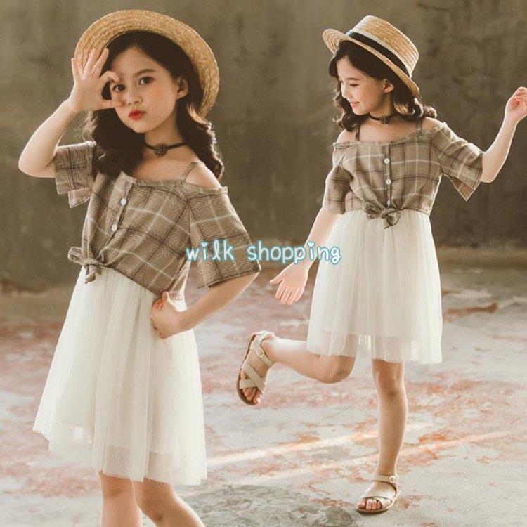 女の子 ワンピース スカート カジュアル 韓国 服 女の子 子供服