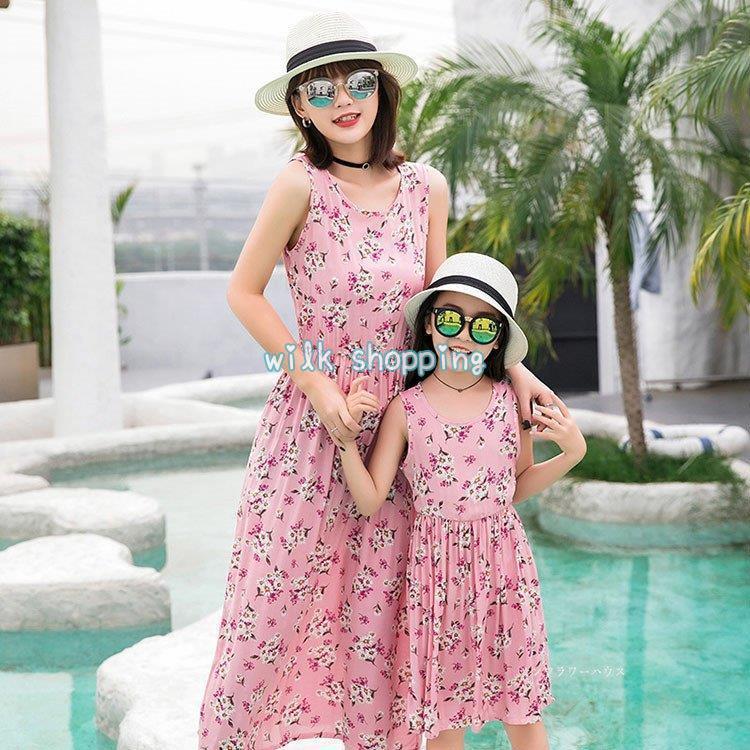 親子 ペアルック ワンピース スカート 親子コーデ リンクコーデ