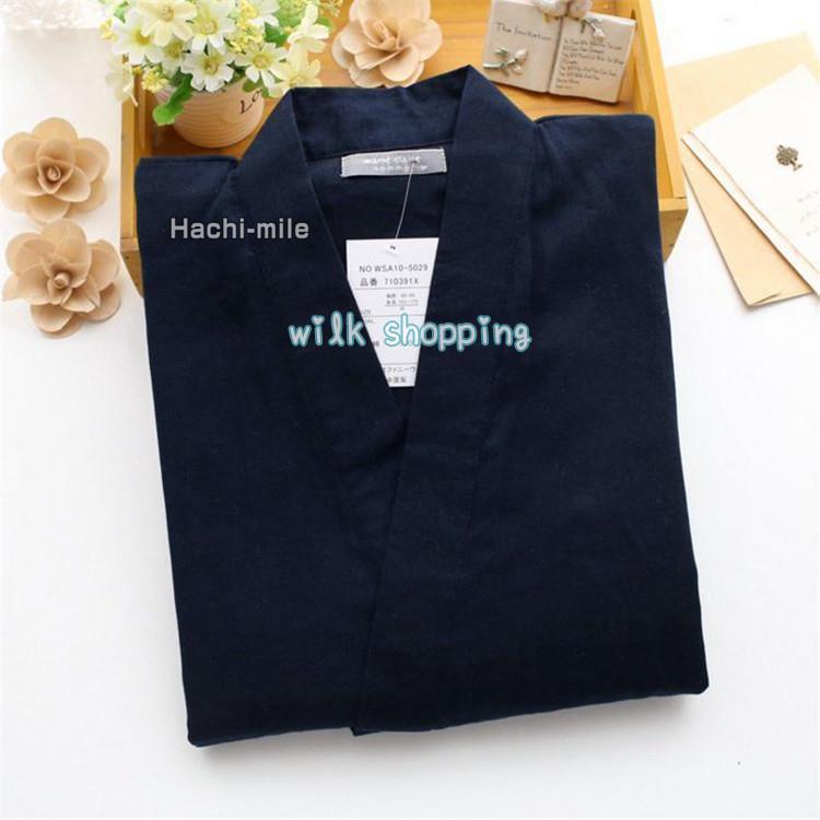 紳士ジャケット 甚平パジャマ セットアップ メンズ レディース 無地 じんべい ガーゼ 7