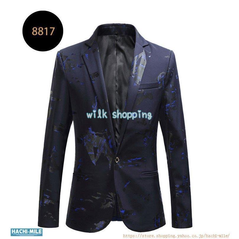 テーラードジャケット メンズ おしゃれ 花柄ジャケット 大人 ホスト