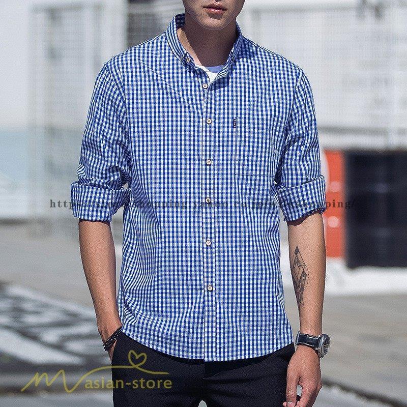 ボタンダウンシャツ 長袖 チェック柄 メンズ ライトアウター 着痩せ トップス 日常感 メンズシャツ 長袖シャツ カジュアルシャツ 大きいサイズ おしゃれ 長袖 第1位獲得 Www Ageti Fr