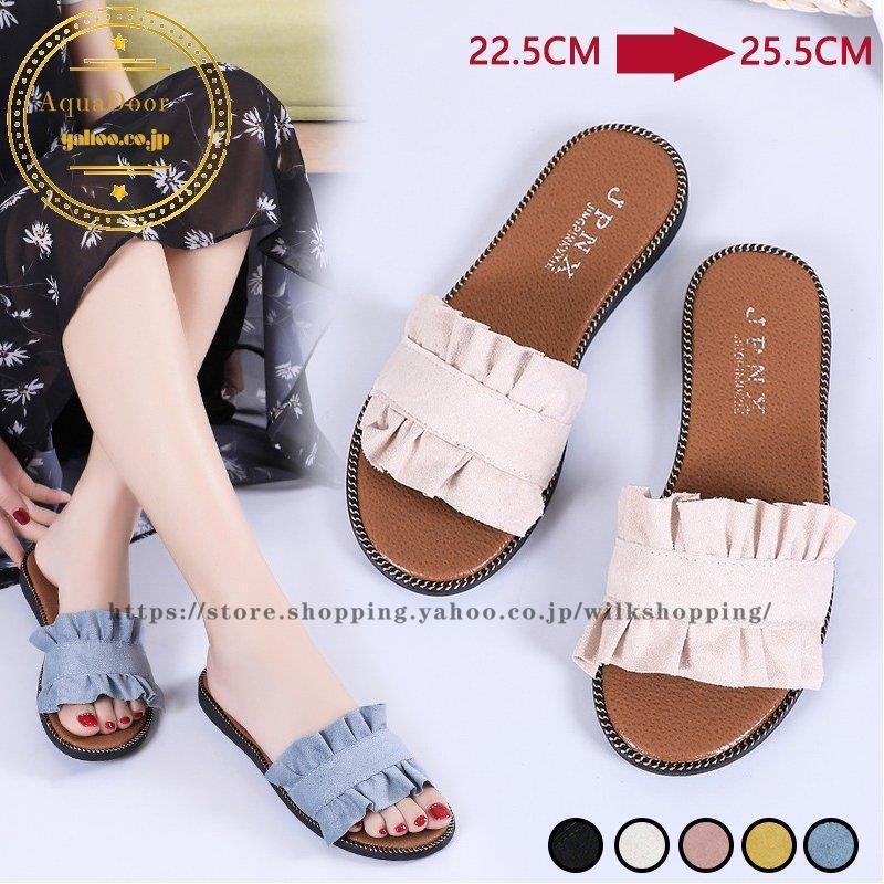 サンダル ビーチサンダル レディース カワイイフラットサンダル 靴 歩きやすい ローヒール おしゃれ 美脚靴 シューズ レディーススリッパ 滑り止め Kk0121 Yut263 Wilk Shopping 通販 Yahoo ショッピング