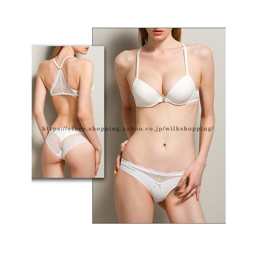 フロントホック ブラジャー ショーツセット 見せブラ 背中魅せ