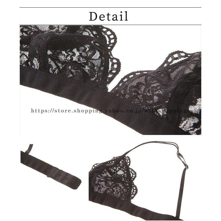 ブラジャー ショーツ セット 下着女性 三角ブラ ノンパッドブラ パッド