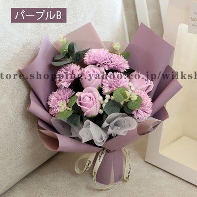 造花ブーケ 花束 バラ プレゼント ギフト 誕生日 ボトルフラワー 女 母