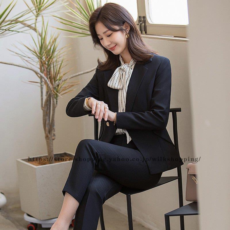 スーツ 母親 卒業式 入学式 上下セット ジャケット パンツ 入園式