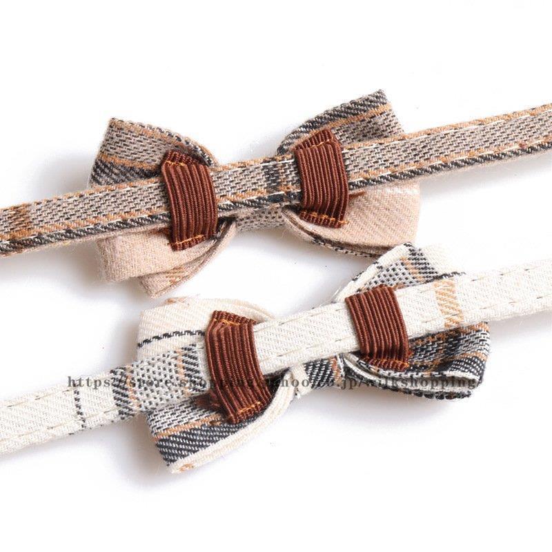 首輪 花リボン 可愛い かわいい ペット用 リード付き ハーネス 犬用 ネコ 猫 犬 蝶ネクタイ 調節可能 小型犬 中型犬 リード 首輪 リードセット お出かけ Maomaaniwd 犬用品 Closetoart Fr