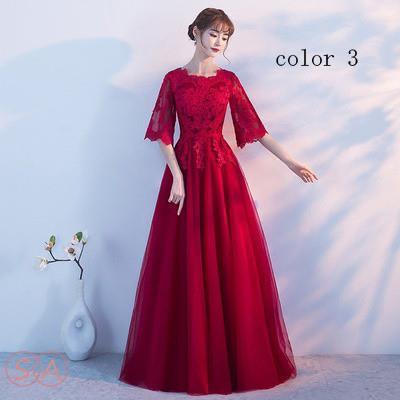 ロングドレス 演奏会 結婚式 ドレス チュール レース マキシ丈 パーティードレス フォーマル パーティドレス ピアノ 発表会 二次会 ウェディング 花嫁 | ブランド登録なし | 18