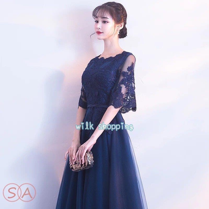 ロングドレス 演奏会 結婚式 ドレス チュール レース マキシ丈 パーティードレス フォーマル パーティドレス ピアノ 発表会 二次会 ウェディング 花嫁 | ブランド登録なし | 03