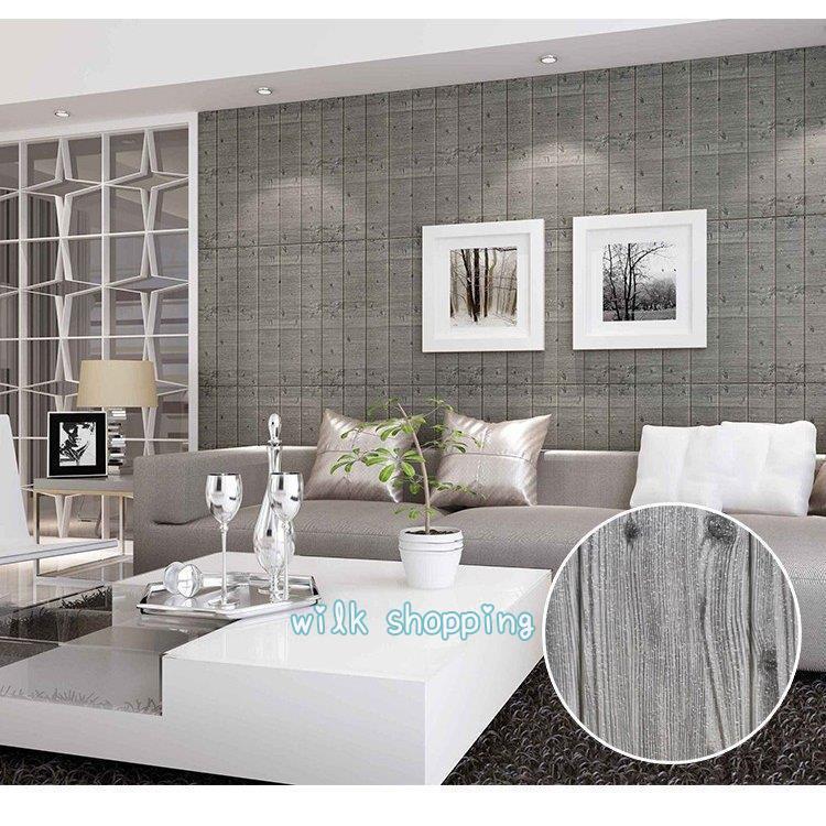 壁紙 壁紙シール 10枚セット 木目 おしゃれ クッション 粘着シート3D