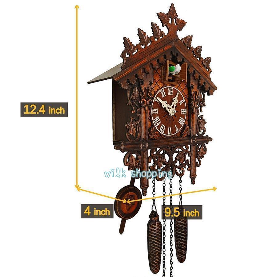 掛け時計 鳩時計 おしゃれ 北欧 カッコウ 本格 本格ふいご式 木製 カッコークロック ハウス型｜wilkshopping｜07