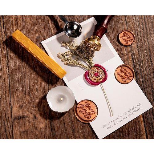 シーリングワックス セット 封蝋 ワックスシールスタンプ バレンタイン