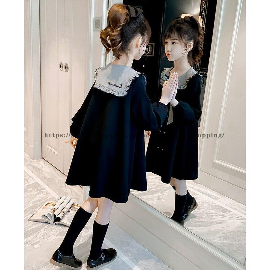 ワンピース キッズ 長袖ワンピース 子供服 女の子 秋 冬 ロング 