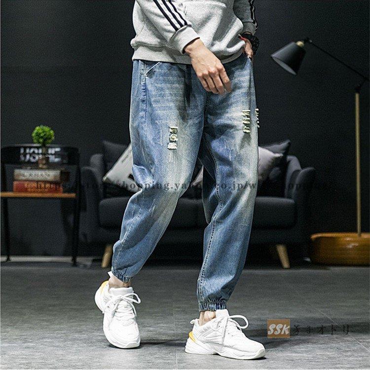 デニムパンツ サルエルデニム メンズ ジーンズ ジーパン ダメージ