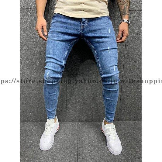 【SWG/SWAGGER】パッチワークデザイン ダメージスキニーパンツ 34 SWG/SWAGGER】パッチワークデザイン ダメージスキニーパンツ 34