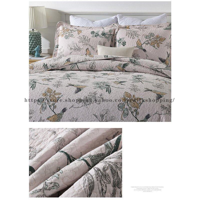 キルトベッドカバー3点セット綿マルチカバー キルティング 283B 楽天市場】ベッドカバー キルト キルティング 綿 3点セット