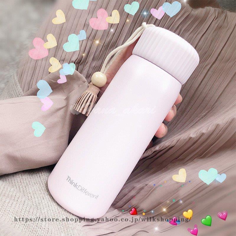 登山キャンプ車中泊【非売品】コップがついた可愛い水筒　魔法瓶 水筒 コップ おしゃれ魔法瓶 直飲み 保温/保冷性 ステンレス 旅行用品