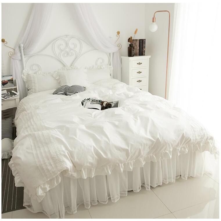 韓国風 布団カバーセット 無地 シンプル 可愛い 姫系 掛け布団カバー ベッドカバー フラットシーツ シーツカバー ボックスシーツ ベッドスカート 送料無料 Kk00 Shift10 Wilk Shopping 通販 Yahoo ショッピング