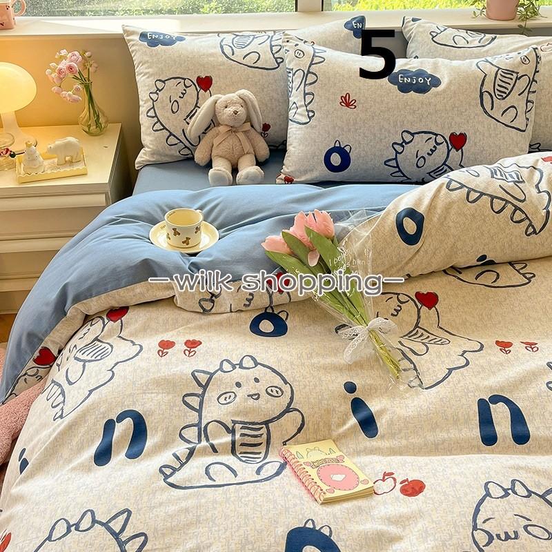 韓国風 寝具 布団カバーセット シングル セミダブル 綿 レディース 姫