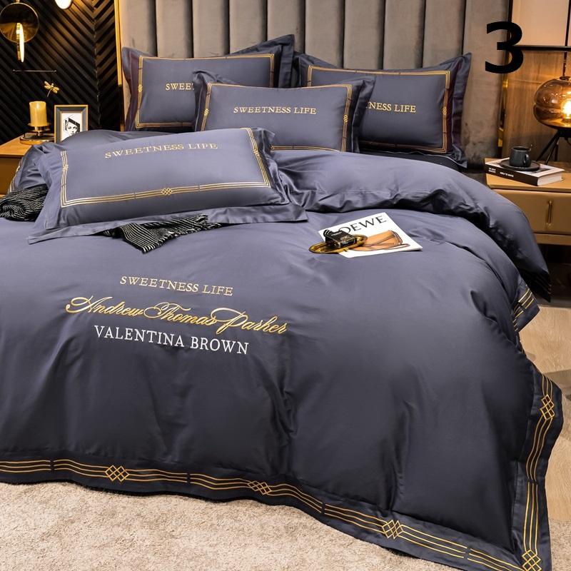 布団カバー セミダブル ダブル 4点セット ベッドカバー フラットシーツ