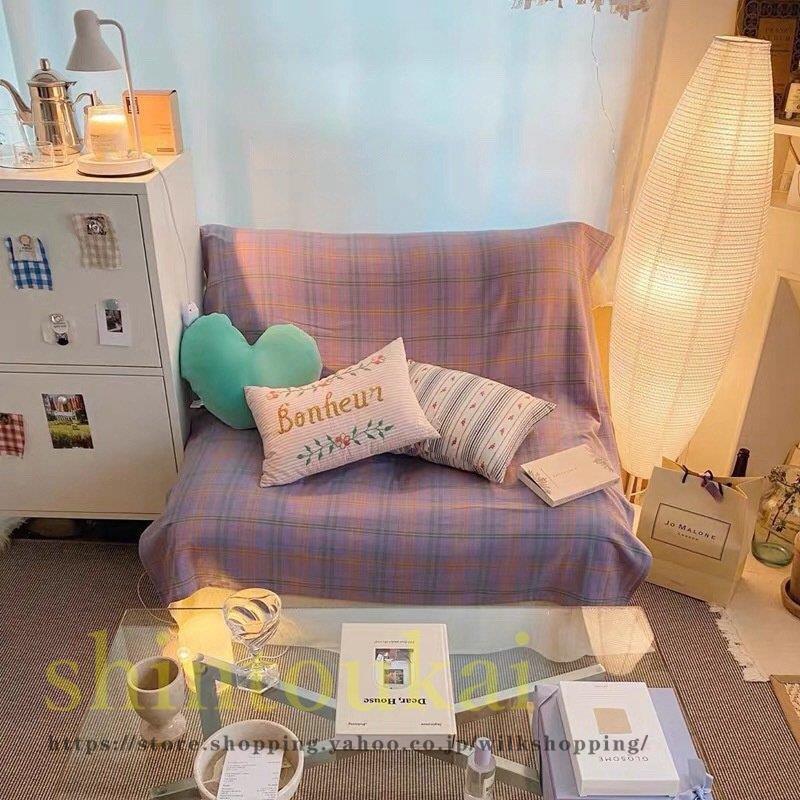 マルチカバー 北欧風 布製 チェック柄 オシャレ テーブルクロス テーブルカバー 70*70cm  100*145cm カフェ 背景布  手洗い | ブランド登録なし | 02