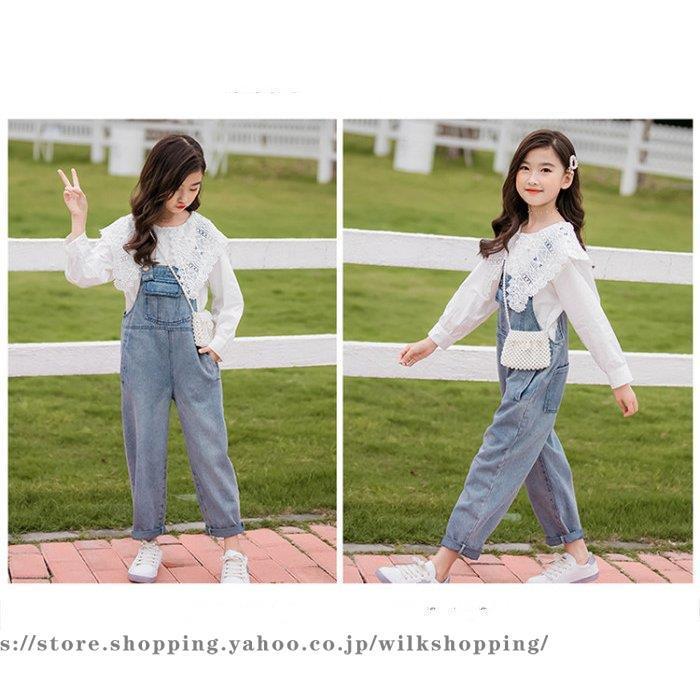 韓国子供服 オーバーオール サロペット 女の子 春秋 ロングパンツ キッズ ボトムス デニムオーバーオール カジュアル 無地 ゆったり 可愛い お出かけ 通学 Kk03 Lmffz191 Wilk Shopping 通販 Yahoo ショッピング