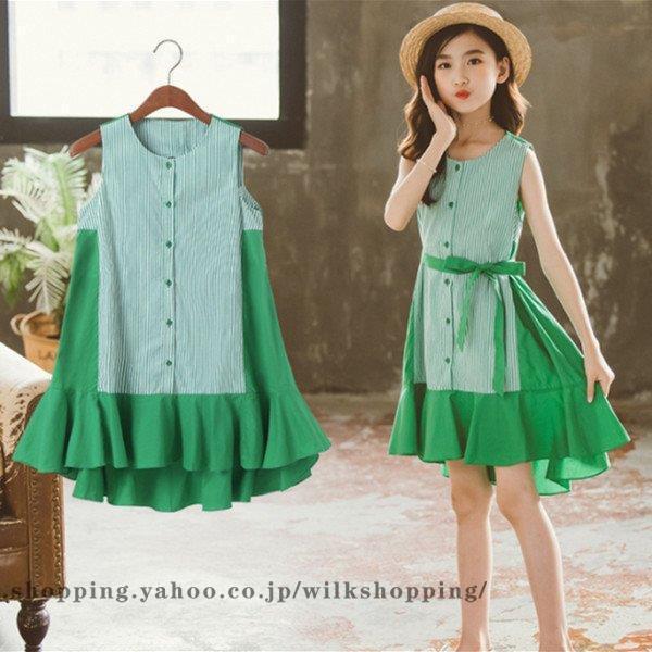 訳ありセール格安 韓国子供服 ワンピース 女の子 おしゃれ シャツワンピース 前後長 キッズ ガールズ 夏 ノースリーブ ワンピース 発表会 お食事会 通学 海外旅行 リゾート 即日出荷 Turningheadskennel Com