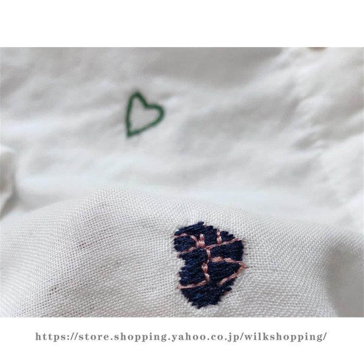 トップス シャツ ブラウス トップス レディース 前後差 前開き 長袖 柄 2層 ガーゼ コットン 刺繍 ボタンデザイン ゆったり シンプル カジュアル 可愛い 春 秋 | ブランド登録なし | 10