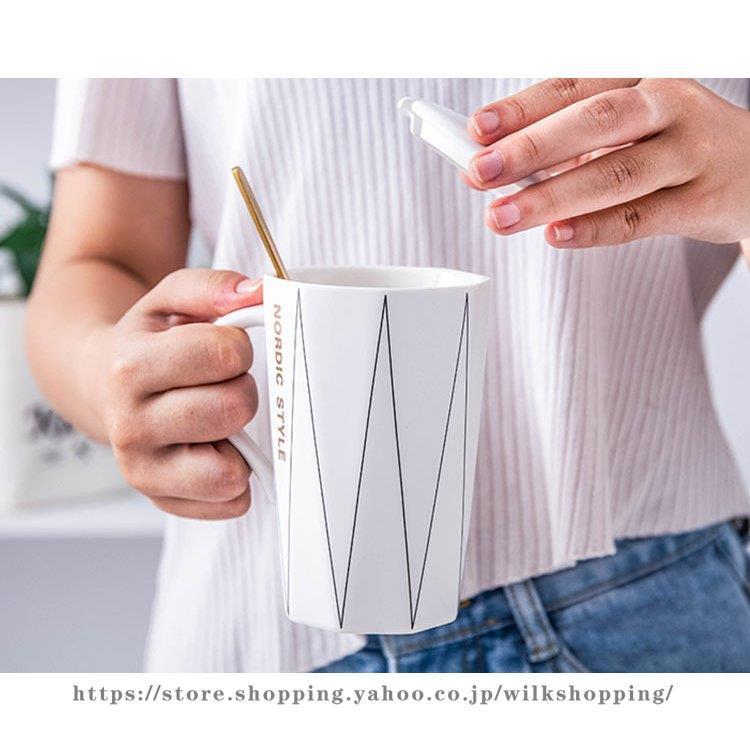 マグカップ 北欧 おしゃれ コーヒーカップ 陶器 ハンドメイド ティーカップ 大容量 コップ カフェマグ キッチン雑貨 食洗機/電子レンジ/オーブン対応 320ml 6色｜wilkshopping｜13