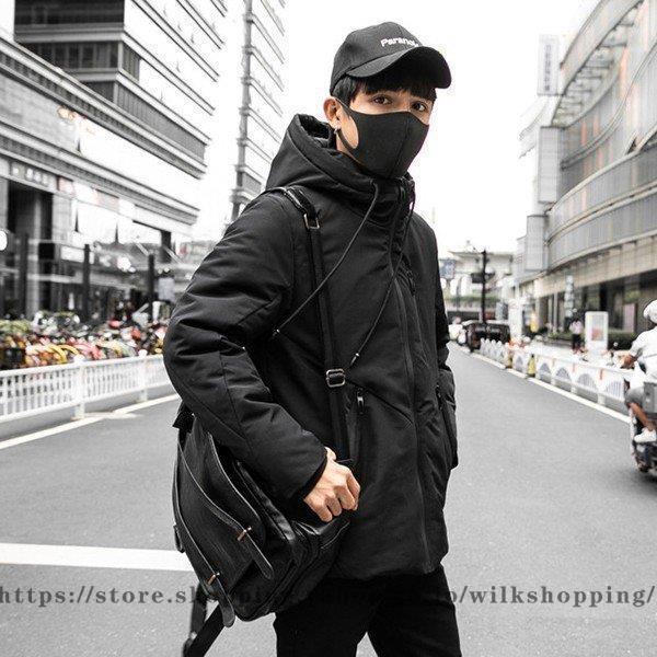 予約 冬アウター フード付き ストレッチ 中綿 ダウンコート ジャンバー メンズ ダウンジャケット 冬服 ダウンコート アウター メンズ ダウンジャケット フード付き ハイネック 4色展開 保温 冬服 無地 綿 スリム 防寒防風 コート アウター