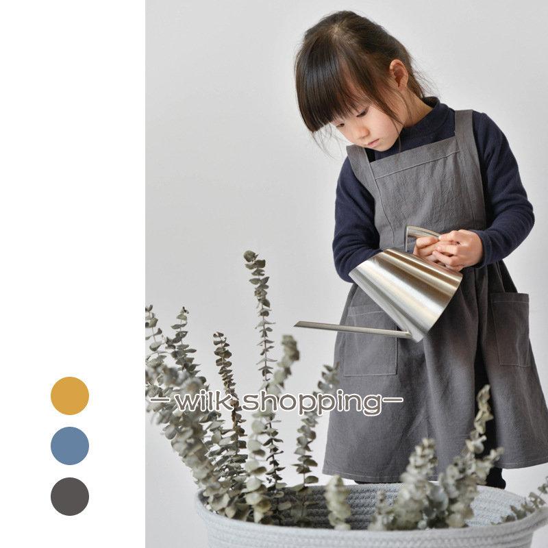 エプロン おしゃれ 子供 ドレス 北欧 カフェ カフェエプロン キッチン